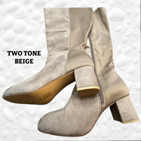 👢PENN Extra Wide Width, Tall Faux Suede Boot with Stretch Calf - NWT Size 7WW👢 - Picture 4 of 12